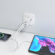 AISENS Cargador GaN 65W, 2xUSB-C PD3.0 QC4.0, Blanco