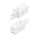 AISENS Cargador GaN 65W, 2xUSB-C PD3.0 QC4.0, Blanco