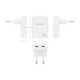 AISENS Cargador De Pared GaN Ultra Delgado 30W, 2xUSB-C PD3.0 QC4.0, Blanco