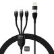 Baseus CASS030101 cable USB 1,2 m USB A/USB C USB C/Micro-USB B/Lightning Negro