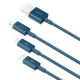 Baseus CAMLTYS-03 cable USB 1,5 m USB A USB C/Micro-USB B/Lightning Azul
