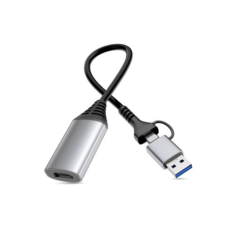 Equip 133498 Adaptador gráfico USB 1920 x 1080 Pixeles Gris