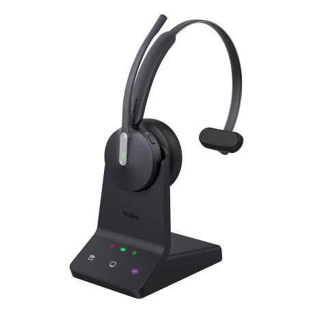 Yealink WH64 Mono UC Auriculares Inalámbrico Diadema Oficina/Centro de llamadas USB Tipo C Bluetooth Negro