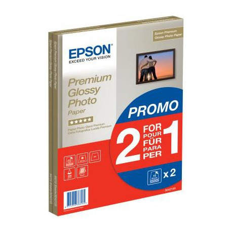 Epson Premium Glossy Photo Paper - 2 for 1), DIN A4, 255g m C13S042169
