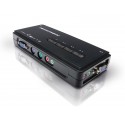 SWITCH KVM CONCEPTRONIC PARA 4 EQUIPOS VGA, AUDIO Y PS2 CKVM4P