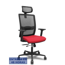 Silla Haches traslack malla negra asiento bali rojo - 395TKM840B350B2DB68R