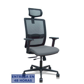 Silla Haches traslack malla negra asiento bali gris  - 395TKM840B220B2DB68R