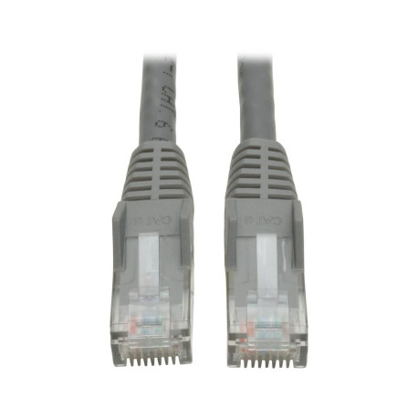 Tripp Lite N201-010-GY Cable Ethernet (UTP) Patch Moldeado Snagless Cat6 Gigabit (RJ45 M/M), Gris, 3.05 m [10 pies]
