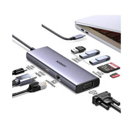 Ugreen Revodok USB-C 6-IN-1 Hub met 4K HDMI USB Tipo C 10000 Mbit/s