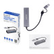 Ewent EW1159 hub de interfaz USB 3.2 Gen 1 (3.1 Gen 1) Type-A + Type-C 5000 Mbit/s Gris