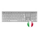 TACENS - Tacens 6ZENITHWIT teclado Ratón incluido Hogar / Oficina RF inalámbrico QWERTY Italiano Plata, Blanco - 6ZENITHWIT