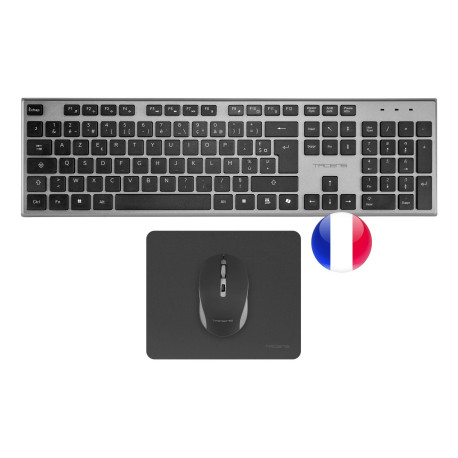 TACENS - Tacens 6ZENITHFR teclado Ratón incluido Hogar / Oficina RF inalámbrico AZERTY Francés Gris - 6ZENITHFR
