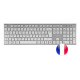 TACENS - Tacens 6ZENITHWFR teclado Ratón incluido Hogar / Oficina RF inalámbrico AZERTY Francés Plata, Blanco - 6ZENITHWFR