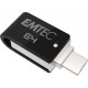 EMTEC - Emtec T260B unidad flash USB 64 GB USB Type-A / Micro-USB 2.0 Negro, Acero inoxidable - ecmmd64gt262b