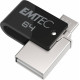 EMTEC - Emtec T260B unidad flash USB 64 GB USB Type-A / Micro-USB 2.0 Negro, Acero inoxidable - ecmmd64gt262b