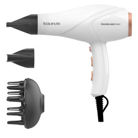 Taurus Fashion 2600 Ionic secador 2600 W Oro rosa, Blanco