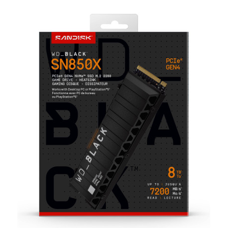SanDisk WD_BLACK SN850X NVMe 8 TB M.2 PCI Express 4.0