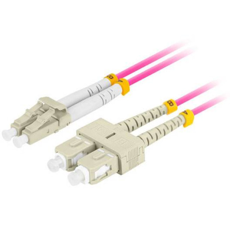 Lanberg FO-LUSU-MD41-0020-VT Cable de fibra óptica e InfiniBand 2 m 2x LC 2x SC LC/SC Rosa