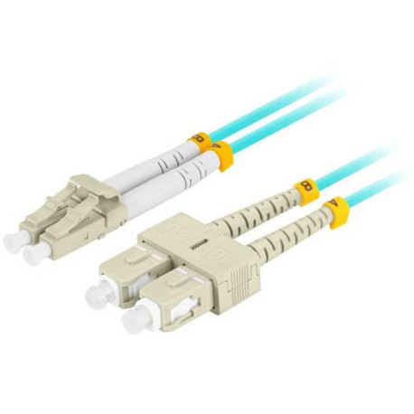 Lanberg FO-LUSU-MD31-0020-TQ Cable de fibra óptica e InfiniBand 2 m 2x LC 2x SC LC/SC Color aguamarina