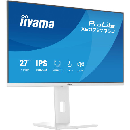 IIYAMA - iiyama ProLite XB2797QSU-W1 pantalla para PC 68,6 cm (27'') 2560 x 1440 Pixeles Quad HD Blanco - XB2797QSU-W1