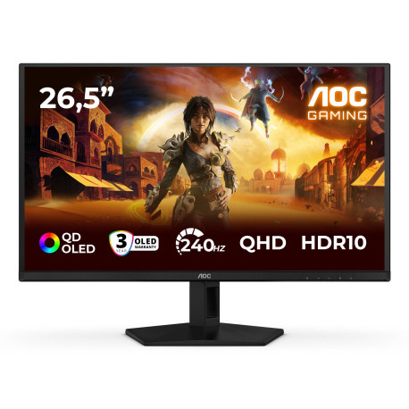 AOC - AOC G4 Q27G41ZDF pantalla para PC 67,3 cm (26.5'') 2560 x 1440 Pixeles Quad HD QD-OLED Negro, Rojo - Q27G41ZDF