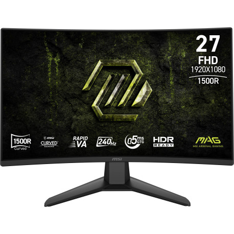 MSI - MSI MAG 274CF X24 pantalla para PC 68,6 cm (27'') 1920 x 1080 Pixeles Full HD Negro - MAG 274CF X24