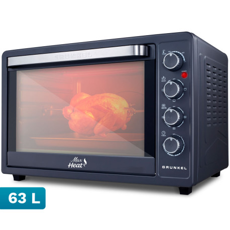 HR-63MAX horno 63 L 2200 W Negro, Acero