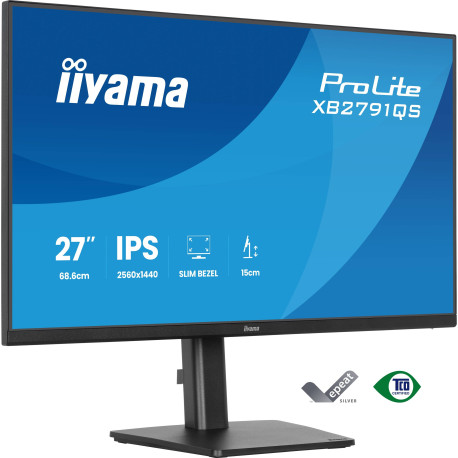 iiyama ProLite XB2791QS-B1 pantalla para PC 68,6 cm (27'') 2560 x 1440 Pixeles Quad HD Negro