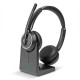 Lindy L118 Auriculares Alámbrico Diadema Oficina/Centro de llamadas USB Tipo C Bluetooth Base de carga Negro