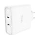 Trust Maxo Cargador GaN USB-C de 2 puertos de 100 W - Blanco