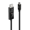 Lindy 43341 adaptador de cable de vídeo 1 m USB Tipo C DisplayPort Negro