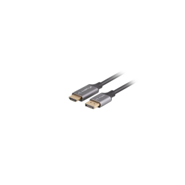 CABLE LANBERG DISPLAYPORT A HDMI 4K MACHO/MACHO 1M NEGRO -PLATA