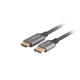 CABLE LANBERG DISPLAYPORT A HDMI 4K MACHO/MACHO 1M NEGRO -PLATA