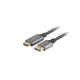 CABLE LANBERG DISPLAYPORT A HDMI 4K MACHO/MACHO 1M NEGRO -PLATA