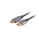 CABLE LANBERG DISPLAYPORT A HDMI 4K MACHO/MACHO 1M NEGRO -PLATA