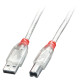 Lindy 41750 cable USB 0,2 m USB 2.0 USB A USB B Transparente