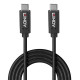 Lindy 36975 cable USB USB 3.2 Gen 2x2 0,5 m USB C Negro