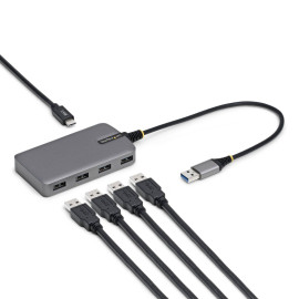 StarTech.com 5G4AC-USB-A-HUB hub de interfaz USB 3.2 Gen 1 (3.1 Gen 1) Type-A 5000 Mbit/s Gris