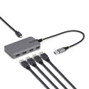 StarTech.com 5G4AC-USB-A-HUB hub de interfaz USB 3.2 Gen 1 (3.1 Gen 1) Type-A 5000 Mbit/s Gris