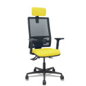 Silla Bormate asincro malla negra asiento bali amarillo - 405ASM840B100B2B68R6