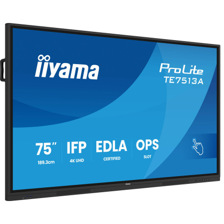 iiyama TE7513A-B2AG pantalla de señalización 190,5 cm (75'') Wifi 500 cd / m² 4K Ultra HD