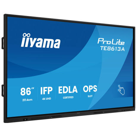 iiyama TE8613A-B2AG pantalla de señalización Diseño de quiosco 2,17 m (85.6'') Wifi 500 cd / m²