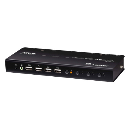 ATEN CS784H interruptor KVM Negro