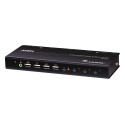 ATEN CS784H interruptor KVM Negro