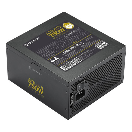 UNYKAch Fuente de Alimentación ATX Atilius 3.1 Black 750W Gold