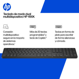 HP Teclado multidispositivo en modo dual 490K