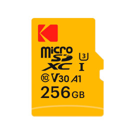 KODAK UHS-I U3 V30 A1 256GB / TARJETA DE MEMORIA MICROSD + ADAPTADOR SD
