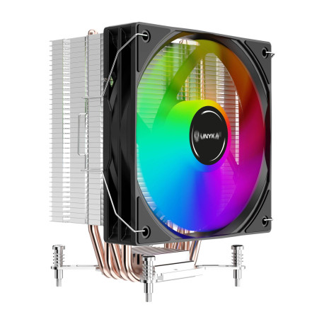 UNYKAch UNYCOOL H41 ARGB Procesador Refrigerador de aire 12 cm Negro, Blanco 1 pieza(s)