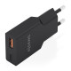 AISENS Cargador Ultra Delgado GaN 30W, 1xUSB-C PD3.0 QC4.0, 1xUSB-A QC3.0, Negro