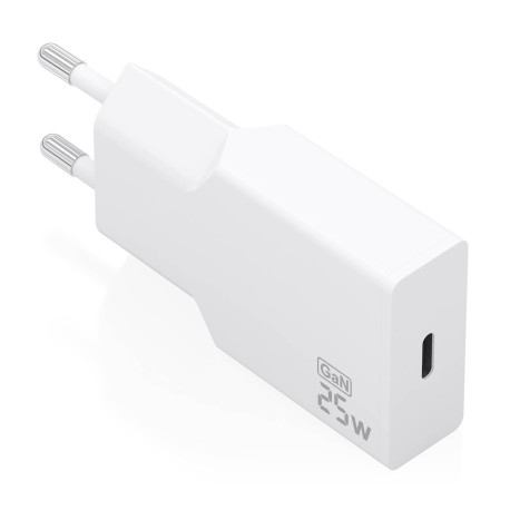AISENS Cargador Ultra Delgado GaN 25W, 1xUSB-C PD3.0, Blanco